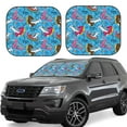 thumbnail image 1 of Sikiie Sharks Summer Print Foldable Car Windshield Sun Visor, Car Window Sunshade Suitable for Sedan, SUV and Truck Car Accessories-Small, 1 of 6