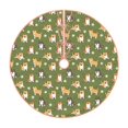 thumbnail image 1 of Sikiie Shiba Inu Dog And Flower Nativity Christmas Tree Skirt, Jesus Christian Winter Holiday Tree Mat Decoration(30-48IN)36", 1 of 6