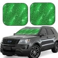 thumbnail image 1 of Sikiie Shiny round green sequins Print Foldable Car Windshield Sun Visor, Car Window Sunshade Suitable for Sedan, SUV and Truck Car Accessories-Medium, 1 of 6