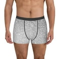 thumbnail image 1 of Sikiie Silver Mosaic Print Men's Boxer Briefs, Elastic Waistband Boxer Briefs Leggings-X-Large, 1 of 5