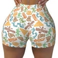 thumbnail image 1 of Sikiie Simple Drawing Print Workout Shorts Women Scrunch Butt Gym Shorts Seamless High Waist Tummy Control Yoga Biker Athletic Shorts, 1 of 5