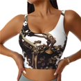 thumbnail image 1 of Sikiie Skeleton Dance with Mushrooms Sports Bra for Women, Sports Bra Athletic Running Sports Bra, Workout Bra, Yoga Bra-Large, 1 of 8