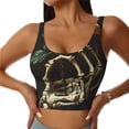 thumbnail image 1 of Sikiie Skeleton Hand Rose Butterfly Sports Bra for Women, Sports Bra Athletic Running Sports Bra, Workout Bra, Yoga Bra-XX-Large, 1 of 8