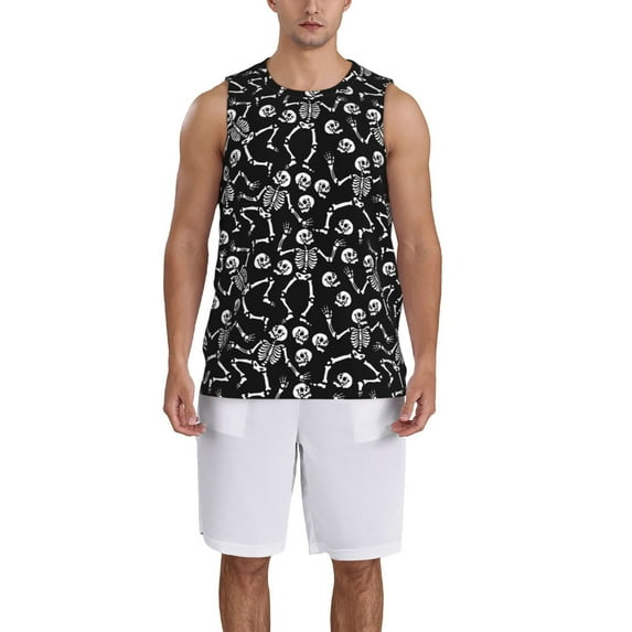 Sikiie Skeletons Dancing Basketball Jersey Reversible Men's Mesh Athletic Sports Shirts Training Practice S-4XL3X-Large