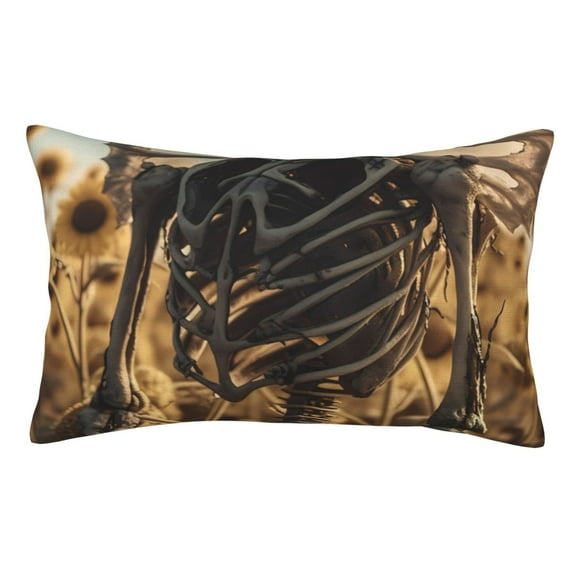 Sikiie Skull Butterfly Sunflower Pillow Covers, Throw Pillow Case Cushion Covers,Cushion for Bedroom,Couch,Home-14"x20"