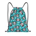thumbnail image 1 of Sikiie Skull Cat Drawstring Backpack Drawstring Bags, Draw String Back Bag for Sports, Gym, Travel, Swimming, Beach-Small, 1 of 6