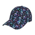 thumbnail image 1 of Sikiie Skull Flower Blue Unisex Vintage Washed Unstructured Baseball Cap Soft Cap Adjustable Unisex Baseball Hat Dad Hat, 1 of 6