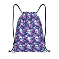 thumbnail image 1 of Sikiie Skull Flower Drawstring Backpack Drawstring Bags, Draw String Back Bag for Sports, Gym, Travel, Swimming, Beach-Medium, 1 of 6