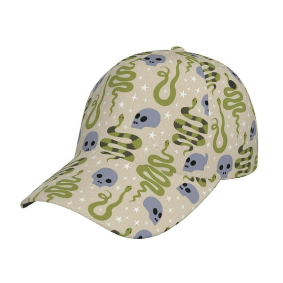 Sikiie Skull Snake Unisex Vintage Washed Unstructured Baseball Cap Soft Cap Adjustable Unisex Baseball Hat Dad Hat