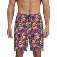 thumbnail image 1 of Sikiie Skull colorful daisy Mens Pajama Shorts, Lightweight Lounge Pant with Pockets Soft Sleep Pj Shorts for Men4X-Large, 1 of 6