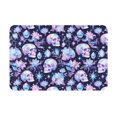 thumbnail image 1 of Sikiie Skull crystal flower Print Flannel Anti-slip Floor Mat 16x24in, Thickened Dustproof Entrance Door Mat Floor Mat for Kitchen, Bathroom, Laundry Room, 1 of 7