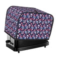 thumbnail image 1 of Sikiie Skull flower blue Toaster Covers 2 Slice Dustproof Toaster Cover Bread Machine Cover, Dustproof Cover - 11.4" x 7.5" x 7.9", 1 of 7