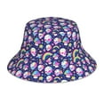 thumbnail image 1 of Sikiie Skull mushroom rainbow space Reflective Double-Sided Bucket Hat, Sun Hat, for Gardening, Beaching, Camping, Hiking, Fishing, 1 of 6