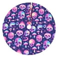 thumbnail image 1 of Sikiie Skull rainbow color 30-48 inches {designName} Print Christmas Tree Skirt Snowman Xmas Tree Skirt with Edge Christmas Decorations for Holiday Party48", 1 of 7