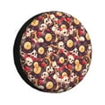 thumbnail image 1 of Sikiie Skull record lips PVC Leather Spare Tire Wheel Cover Spare Tire Cover, for Car Truck SUV Camper Trailer Universal Fit(14-17in)-14 inch, 1 of 6