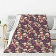 thumbnail image 1 of Sikiie Skull rock music record Cozy Flannel Fleece Throw Blanket: Lightweight & Thick for All Seasons - Perfect for Women, Men, & Kids"80"x60", 1 of 6