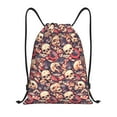 thumbnail image 1 of Sikiie Skull rock record artist Drawstring Backpack Drawstring Bags, Draw String Back Bag for Sports, Gym, Travel, Swimming, Beach-Small, 1 of 6