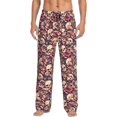 thumbnail image 1 of Sikiie Skull rock record artist Mens Pajama Pants Sleep & Lounge Pants, PJ Bottoms With elastic waistb and Pockets Medium, 1 of 6