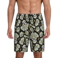 thumbnail image 1 of Sikiie Skull with Dollar Mens Pajama Shorts, Lightweight Lounge Pant with Pockets Soft Sleep Pj Shorts for MenX-Large, 1 of 6