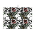 thumbnail image 1 of Sikiie Skulls Roses Dish Drying Mat, Kitchen Counter Mat, Self Drying Mat for Kitchen Counter Dish Drying Pad ,for Dishes, Utensils, Pots and Pans（24" x 18"）, 1 of 7