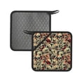 thumbnail image 1 of Sikiie Skulls1 Pot Holders Kitchen Insulation Mats Heat Resistant Pot-Holder Oven Anti-Scald Pads for Cooking Baking, 7.1*7.1inch, 1 of 8