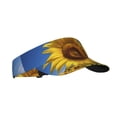 thumbnail image 1 of Sikiie Sky Golden Sunflower Field A Sun Visor Hat Adjustable Velcro Golf Visor Sports Sunscreen Visor Hat for Outdoor Activities, 1 of 7