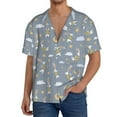 thumbnail image 1 of Sikiie Sleep Rabbit Men's Wrinkle Free Untucked Cuban Shirt Business Casual Button Down Shirts Short Sleeve Shirt3X-Large, 1 of 5