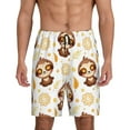 thumbnail image 1 of Sikiie Sloth Yoga Mens Pajama Shorts, Lightweight Lounge Pant with Pockets Soft Sleep Pj Shorts for MenX-Large, 1 of 6