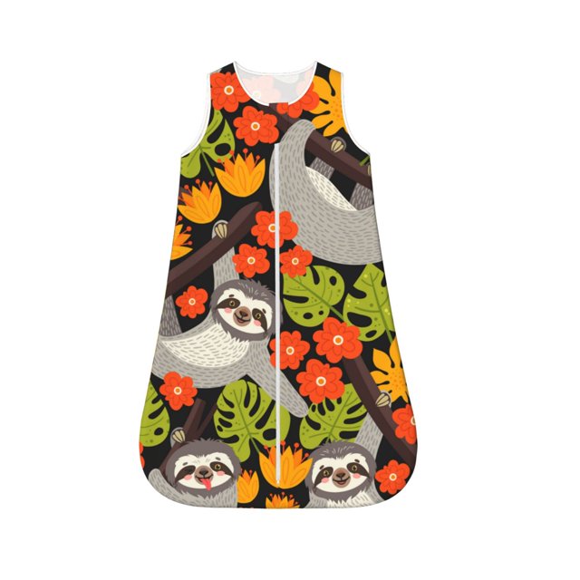 Sikiie Sloth on the Branch Baby Sleep Sack, Baby Sleeping Bag with Two