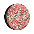 thumbnail image 1 of Sikiie Small Coral Red Flowers PVC Leather Spare Tire Wheel Cover Spare Tire Cover, for Car Truck SUV Camper Trailer Universal Fit(14-17in)-14 inch, 1 of 6