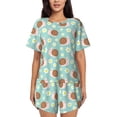 thumbnail image 1 of Sikiie Snail And Flower Womens Pajama Sets Short Sleeve Top With Pants Sleepwear 2 Piece Lounge SetXX-Large, 1 of 6