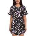 thumbnail image 1 of Sikiie Snake And Floral1 Womens Pajama Sets Short Sleeve Top With Pants Sleepwear 2 Piece Lounge Set3X-Large, 1 of 6