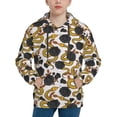 thumbnail image 1 of Sikiie Snake And Rose Youth Hoodie Sweatshirt Pullover Hooded Classic Casual Essentials Hoodiefor Boys Girls Kids -Large, 1 of 6