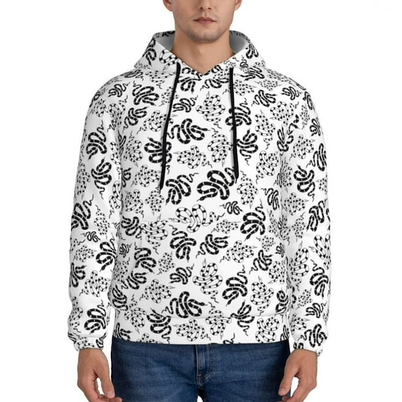 Sikiie Snake Men's Hoodie, Essentials Hoodie, Sweatshirt, Pullover Hooded Sweatshirt for Men-Small