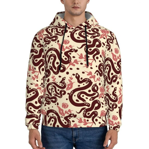Sikiie Snake Men's Hoodie, Essentials Hoodie, Sweatshirt, Pullover Hooded Sweatshirt for Men-X-Large