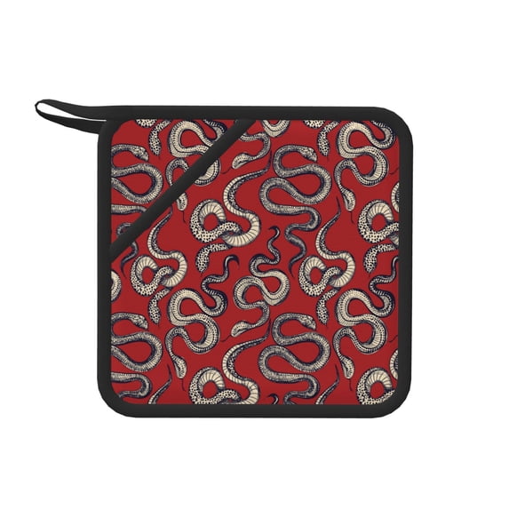 Sikiie Snake Pot Holders Kitchen Insulation Mats Heat Resistant Pot-Holder Oven Anti-Scald Pads for Cooking Baking, 7.1*7.1inch