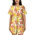 thumbnail image 1 of Sikiie Snake Womens Pajama Sets Short Sleeve Top With Pants Sleepwear 2 Piece Lounge SetMedium, 1 of 6