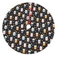 thumbnail image 1 of Sikiie Snowflake Cream Hot Cocoa 30-48 inches {designName} Print Christmas Tree Skirt Snowman Xmas Tree Skirt with Edge Christmas Decorations for Holiday Party-48", 1 of 7
