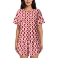 thumbnail image 1 of Sikiie Snowflakes Womens Pajama Sets Short Sleeve Top With Pants Sleepwear 2 Piece Lounge Set-XX-Large, 1 of 6