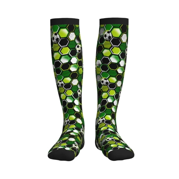 Sikiie Soccer1 1 Pairs Compression Socks for Men and Women 15-20 mmHg Running Support Socks