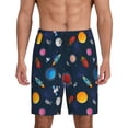 thumbnail image 1 of Sikiie Space Cartoon Mens Pajama Shorts, Lightweight Lounge Pant with Pockets Soft Sleep Pj Shorts for Men3X-Large, 1 of 6