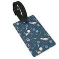 thumbnail image 1 of Sikiie Space Dinosaur Luggage Tags Privacy Cover ID Label Suitcase Tags Identifiers For School Bags,Suitcases, 1 of 7