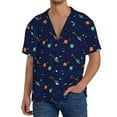 thumbnail image 1 of Sikiie Space Galaxy Men's Cuban Shirt, Hawaiian Shirts, Business Casual Button Down Shirts, Short Sleeve Shirt-X-Large, 1 of 5