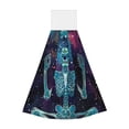 thumbnail image 1 of Sikiie Space Skeleton Meditation Hand Towel with Loop Hanging Towel Absorbent Tie Towels for Kitchen Tea Bar Bathroom Decor, 1 of 7