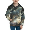 thumbnail image 1 of Sikiie Space White Horse Zip Up Hoodie Teenage, hoodies for Teenage, Zipper Sweatshirt Jacket for Daily, Traveling-Medium, 1 of 6