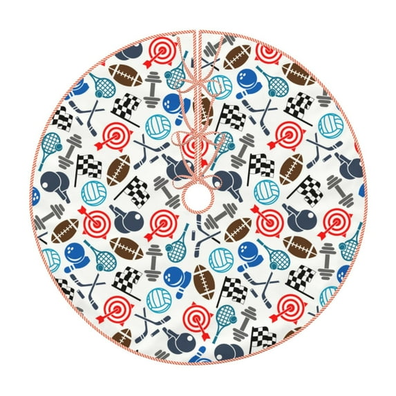 Sikiie Sport Items Christmas Tree Skirt, Christmas Tree Decorations, Christmas Decor, Tree Mat Decoration(30-48IN)-48"