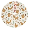 thumbnail image 1 of Sikiie Squirrel And Leaves 30-48 inches {designName} Print Christmas Tree Skirt Snowman Xmas Tree Skirt with Edge Christmas Decorations for Holiday Party36", 1 of 7