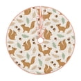 thumbnail image 1 of Sikiie Squirrel And Leaves Nativity Christmas Tree Skirt, Jesus Christian Winter Holiday Tree Mat Decoration(30-48IN)30", 1 of 6