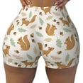 thumbnail image 1 of Sikiie Squirrel And Leaves Print Workout Shorts Women Scrunch Butt Gym Shorts Seamless High Waist Tummy Control Yoga Biker Athletic Shorts, 1 of 5