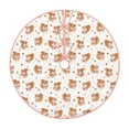 thumbnail image 1 of Sikiie Squirrel And Rose Nativity Christmas Tree Skirt, Jesus Christian Winter Holiday Tree Mat Decoration(30-48IN)36", 1 of 6